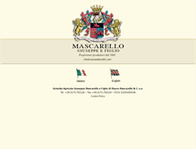 Tablet Screenshot of mascarello1881.com